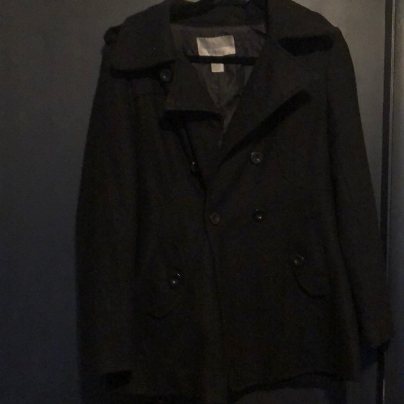 Black Wool Midlenth Trenchcoat - Picture 1 of 3